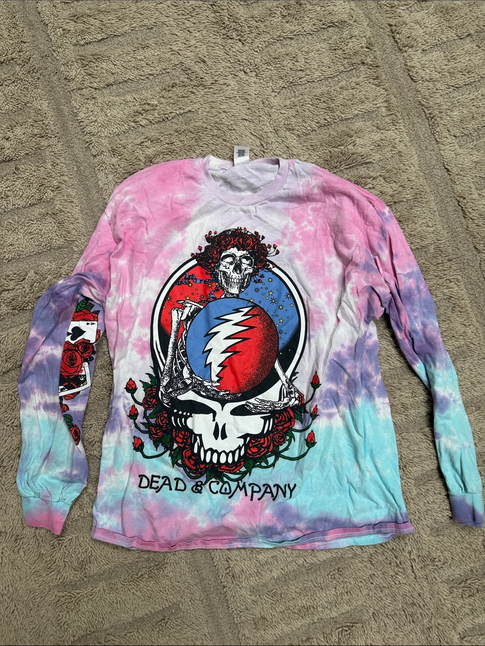 Dead and Company Tie-Dye Long Sleeve Shirt Men's XL Vegas Sphere Grateful Dead
